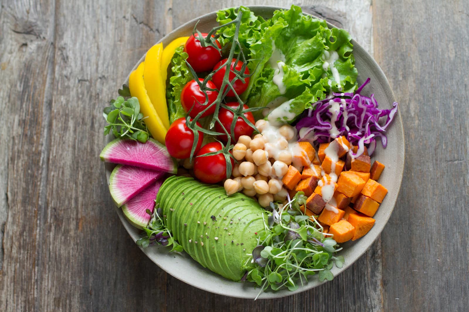 Fresh salad served with our dishes